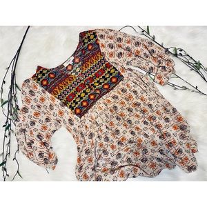 Umgee bohemian peasant tunic blouse